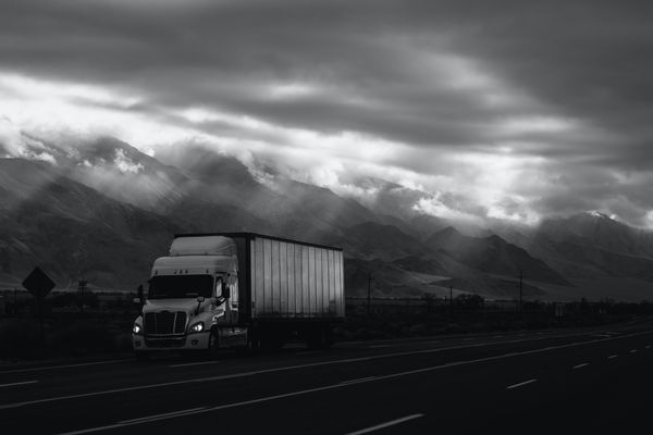 Photo of a truck on a highway